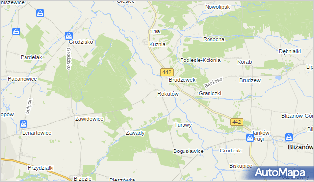 mapa Rokutów, Rokutów na mapie Targeo