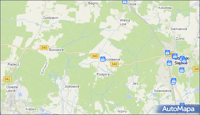 mapa Rościsławice, Rościsławice na mapie Targeo