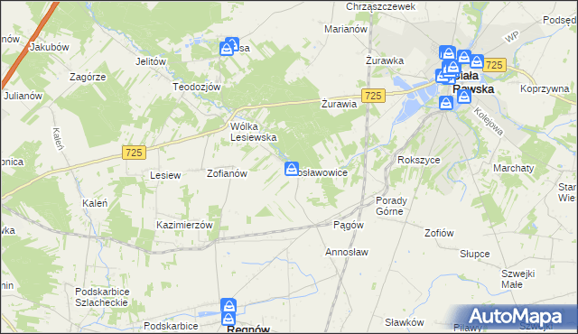 mapa Rosławowice, Rosławowice na mapie Targeo