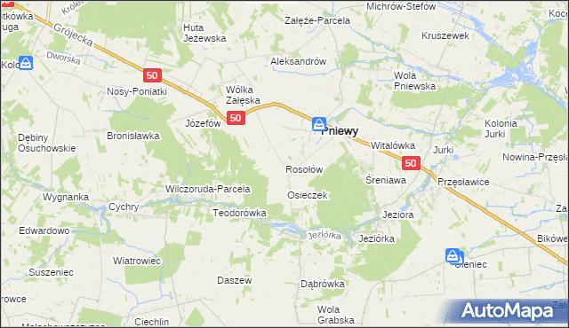 mapa Rosołów, Rosołów na mapie Targeo