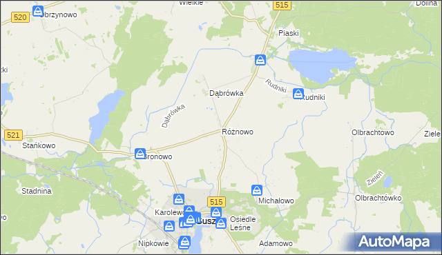 mapa Różnowo gmina Susz, Różnowo gmina Susz na mapie Targeo