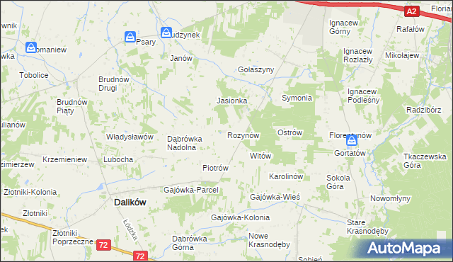 mapa Rozynów, Rozynów na mapie Targeo