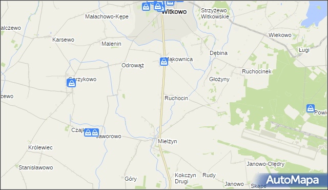 mapa Ruchocin, Ruchocin na mapie Targeo