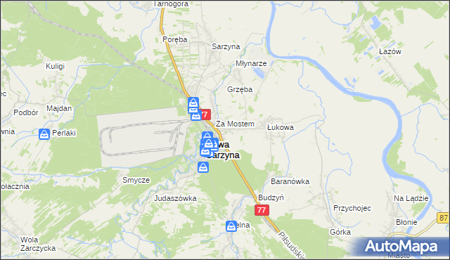 mapa Ruda Łańcucka, Ruda Łańcucka na mapie Targeo