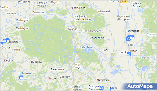 mapa Rudy-Rysie, Rudy-Rysie na mapie Targeo