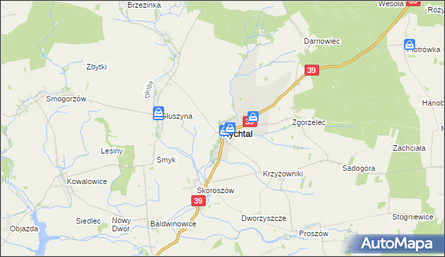 mapa Rychtal, Rychtal na mapie Targeo