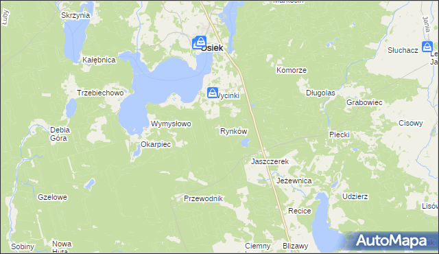 mapa Rynków, Rynków na mapie Targeo