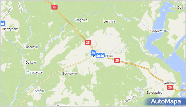 mapa Rzeczenica, Rzeczenica na mapie Targeo