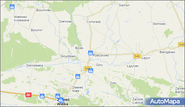 mapa Rzęczkowo, Rzęczkowo na mapie Targeo