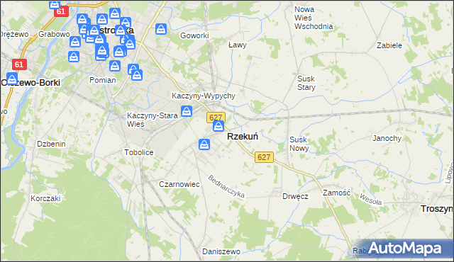 mapa Rzekuń, Rzekuń na mapie Targeo