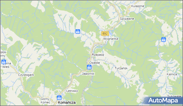 mapa Rzepedź, Rzepedź na mapie Targeo