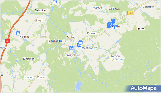 mapa Rzesznikowo, Rzesznikowo na mapie Targeo