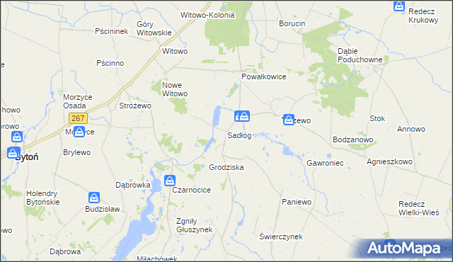 mapa Sadłóg, Sadłóg na mapie Targeo