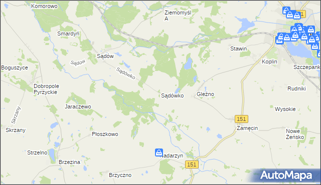 mapa Sądówko, Sądówko na mapie Targeo