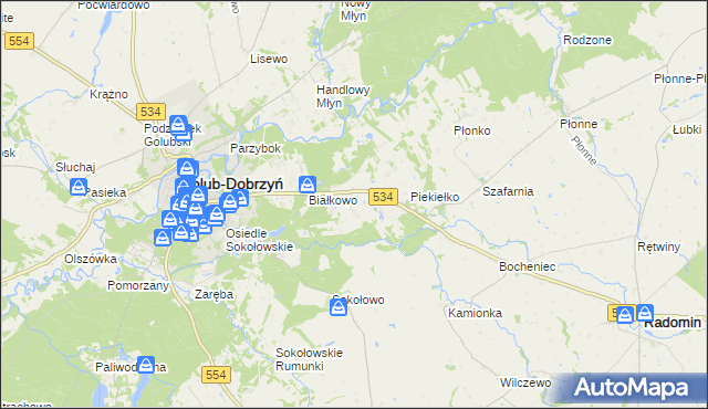 mapa Sadykierz gmina Golub-Dobrzyń, Sadykierz gmina Golub-Dobrzyń na mapie Targeo