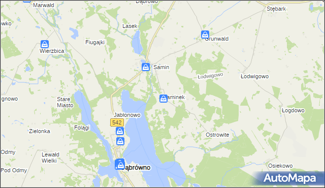 mapa Saminek, Saminek na mapie Targeo