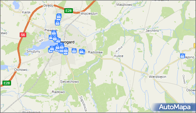 mapa Sąpole, Sąpole na mapie Targeo
