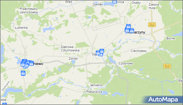 mapa Sąpolno, Sąpolno na mapie Targeo