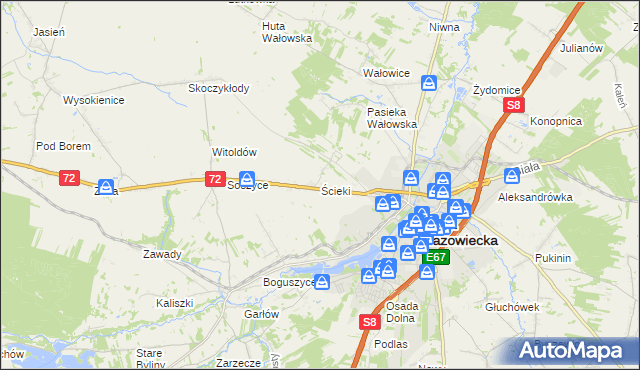 mapa Ścieki, Ścieki na mapie Targeo