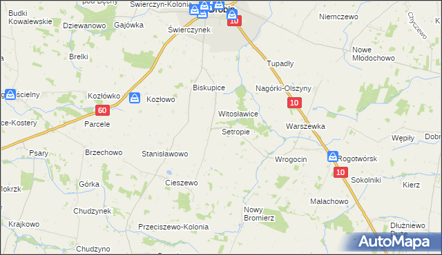 mapa Setropie, Setropie na mapie Targeo