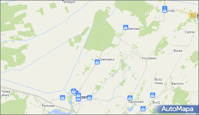 mapa Siekówko, Siekówko na mapie Targeo