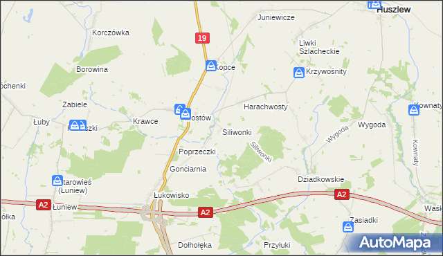 mapa Siliwonki, Siliwonki na mapie Targeo