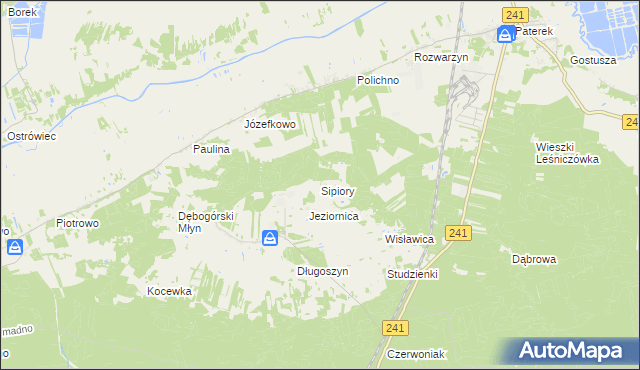 mapa Sipiory, Sipiory na mapie Targeo