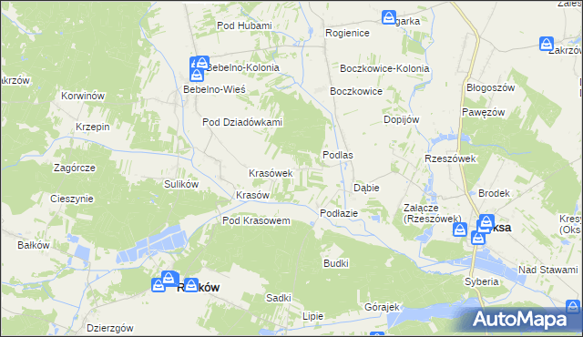 mapa Skociszewy, Skociszewy na mapie Targeo