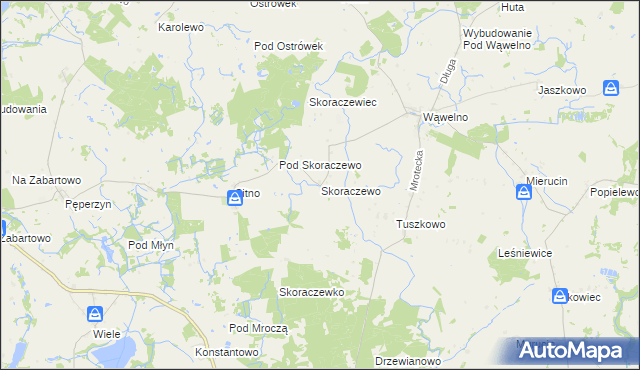 mapa Skoraczewo gmina Sośno, Skoraczewo gmina Sośno na mapie Targeo