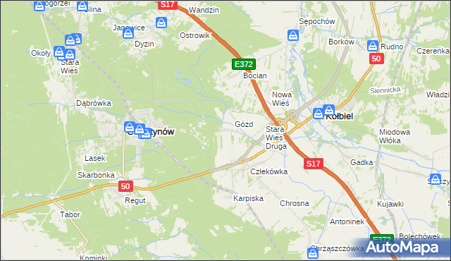 mapa Skorupy, Skorupy na mapie Targeo