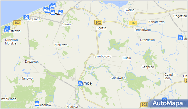 mapa Skrobotowo, Skrobotowo na mapie Targeo