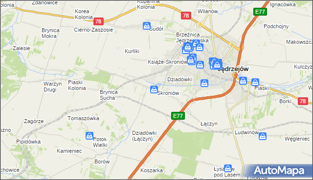 mapa Skroniów, Skroniów na mapie Targeo