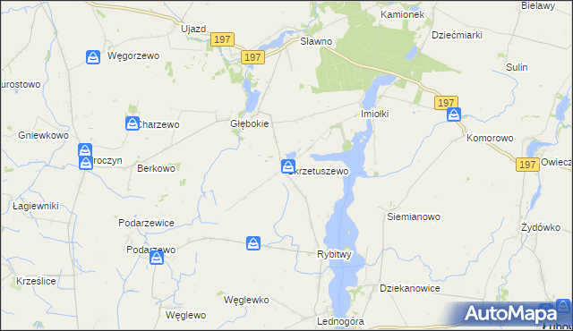 mapa Skrzetuszewo, Skrzetuszewo na mapie Targeo