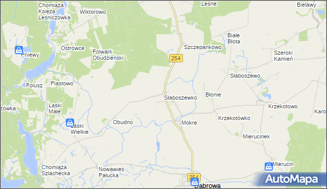 mapa Słaboszewko, Słaboszewko na mapie Targeo