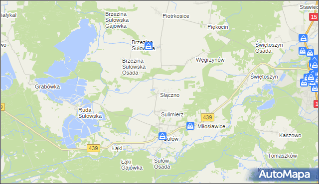 mapa Słączno, Słączno na mapie Targeo