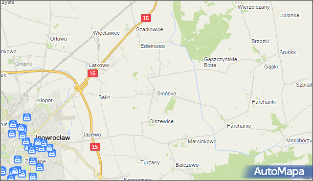 mapa Słońsko, Słońsko na mapie Targeo