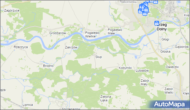 mapa Słup gmina Środa Śląska, Słup gmina Środa Śląska na mapie Targeo