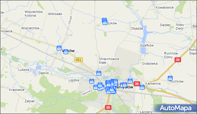 mapa Smarchowice Małe, Smarchowice Małe na mapie Targeo