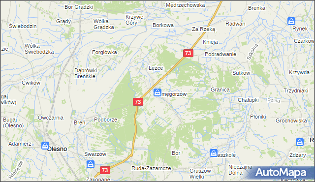 mapa Smęgorzów, Smęgorzów na mapie Targeo