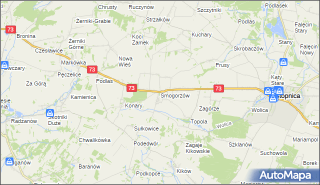 mapa Smogorzów gmina Stopnica, Smogorzów gmina Stopnica na mapie Targeo