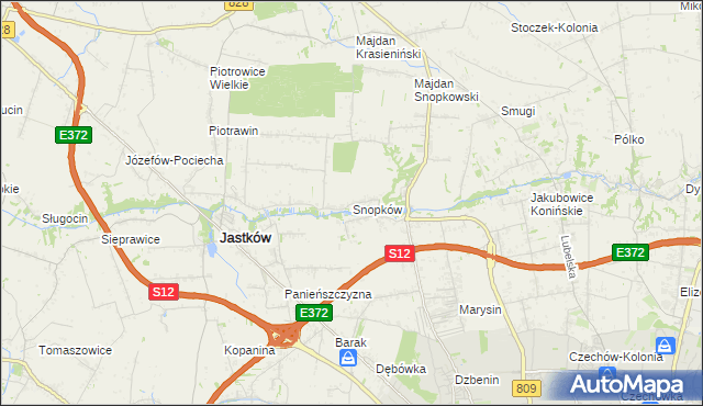 mapa Snopków, Snopków na mapie Targeo