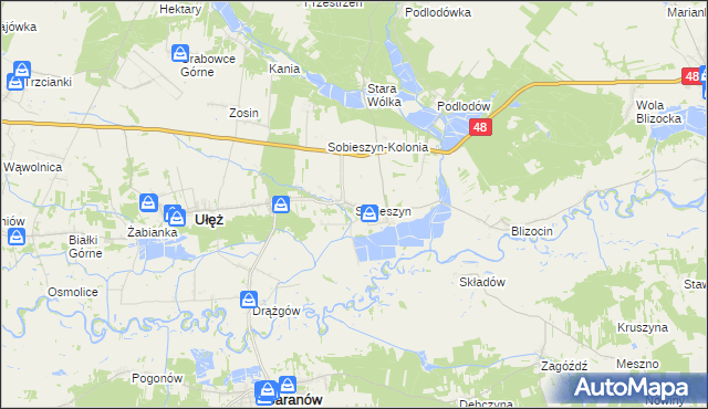 mapa Sobieszyn, Sobieszyn na mapie Targeo