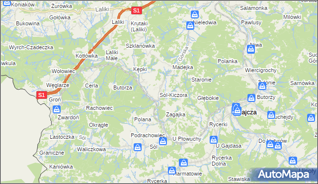 mapa Sól-Kiczora, Sól-Kiczora na mapie Targeo