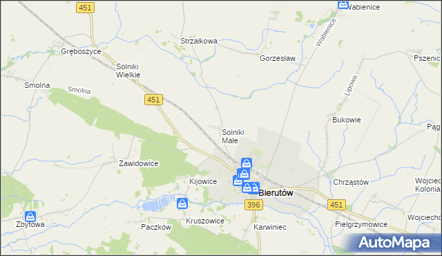 mapa Solniki Małe, Solniki Małe na mapie Targeo