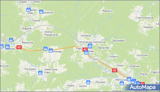 mapa Sołtyków gmina Bliżyn, Sołtyków gmina Bliżyn na mapie Targeo
