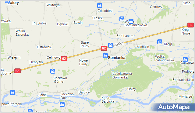 mapa Somianka-Parcele, Somianka-Parcele na mapie Targeo