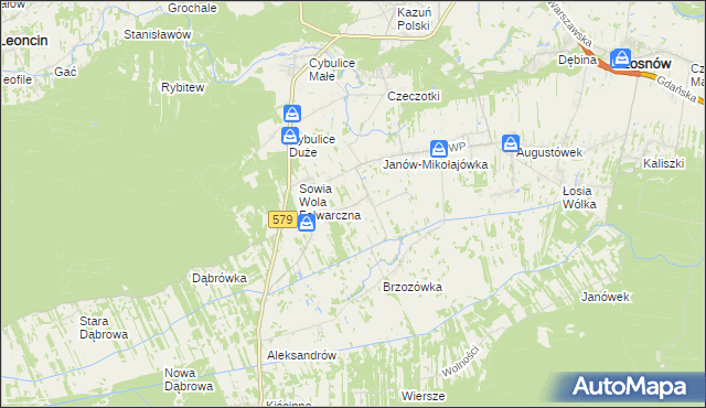 mapa Sowia Wola, Sowia Wola na mapie Targeo