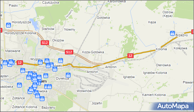 mapa Srebrzyszcze, Srebrzyszcze na mapie Targeo