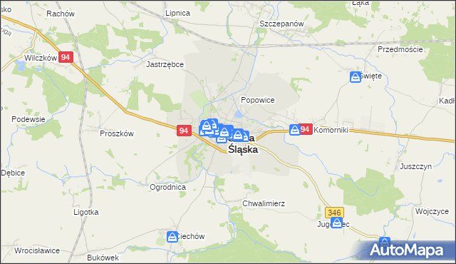 mapa Środa Śląska, Środa Śląska na mapie Targeo