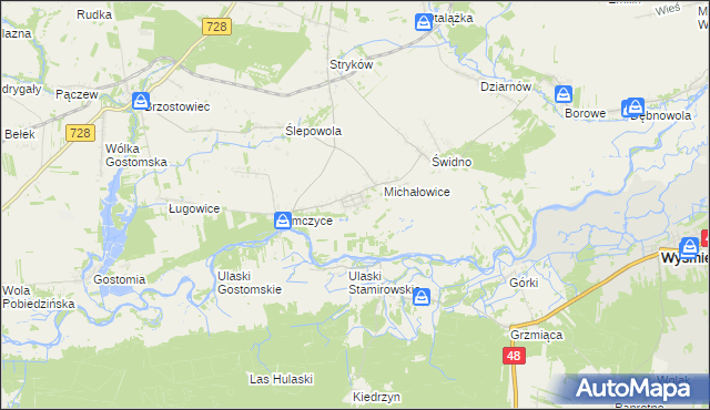 mapa Stamirowice gmina Mogielnica, Stamirowice gmina Mogielnica na mapie Targeo